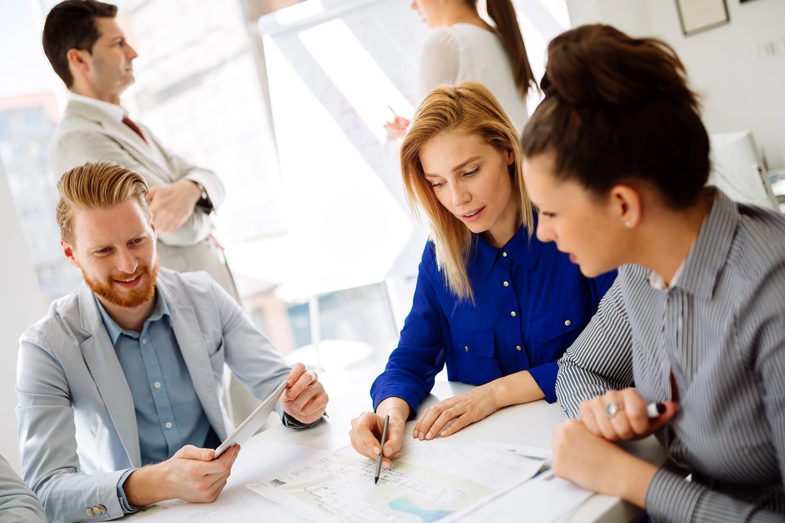 Services 1 group of business people working as team in office MD9LCW6 1