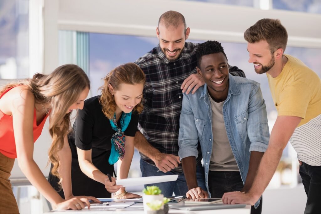 Team 10 group of colleagues working together